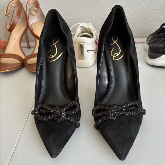 Sam Edelman Deela Pump Black Suede Heels Size 7 - Picture 13 of 16